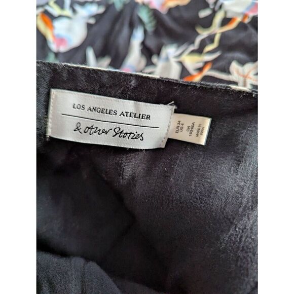 & Other Stories pelican print dress size US 4 - Picture 2 of 5